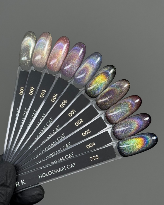 Dark gel polish Hologram cat 01, 6 ml