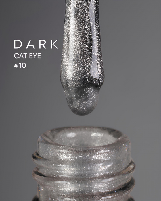 Dark gel polish Cat Eye 10, 10 ml