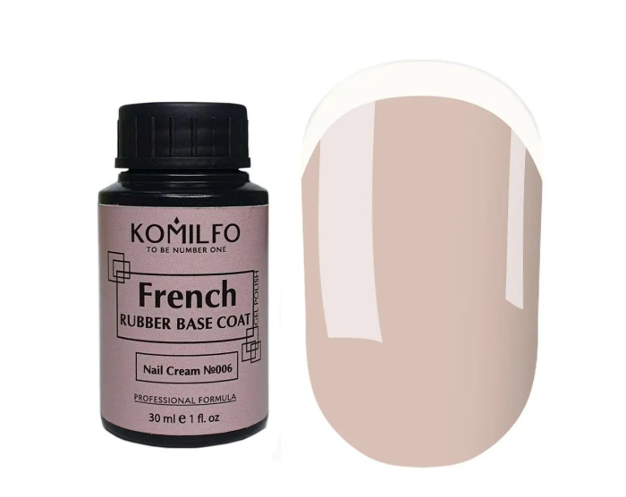 Komilfo French Rubber Base №006 Nail Cream, 30 мл (боченок)