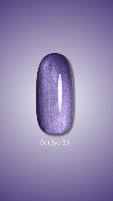 Dark gel polish Cat Eye 30, 10 ml