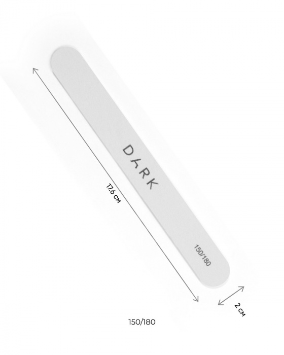 DARK Набір пилочок - овал, 10 шт (150/180 грит)