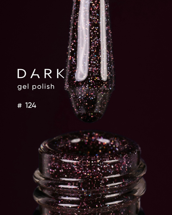 Dark gel polish 124, 10 ml