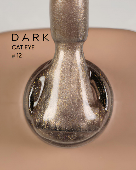 Dark gel polish Cat Eye 12, 6 ml