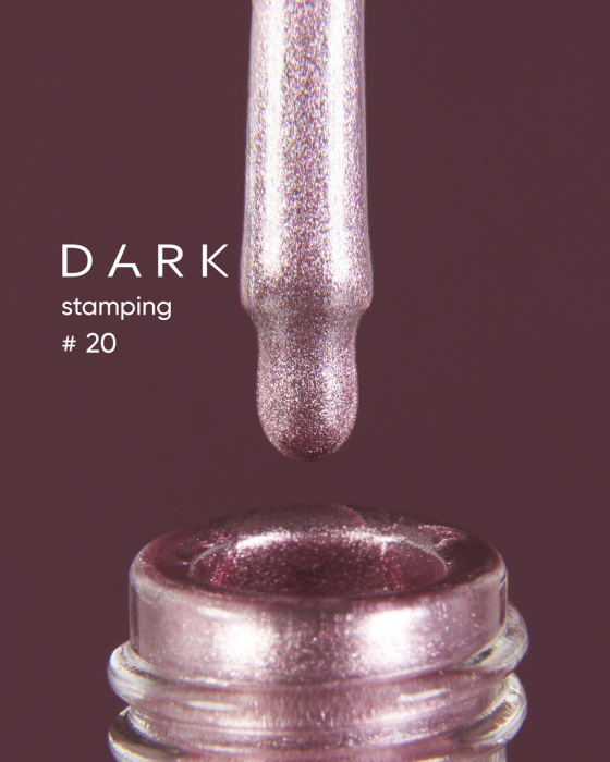DARK Stamping polish №20 рожевий металік, 10 ml