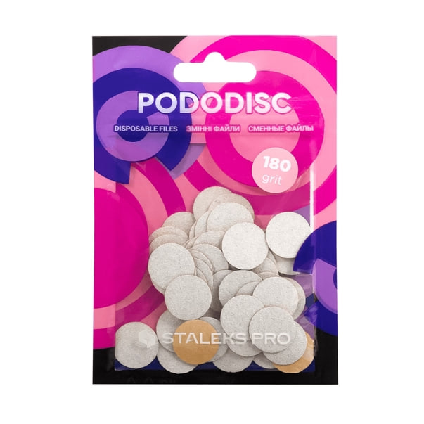 Змінні файли білі для педикюрного диска №07 PODODISC STALEKS PRO S, 180 ГРИТ