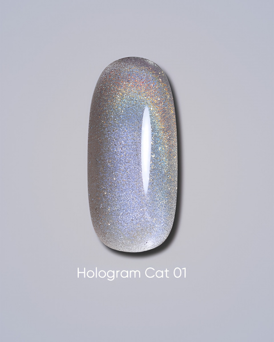 Dark gel polish Hologram cat 01, 6 ml