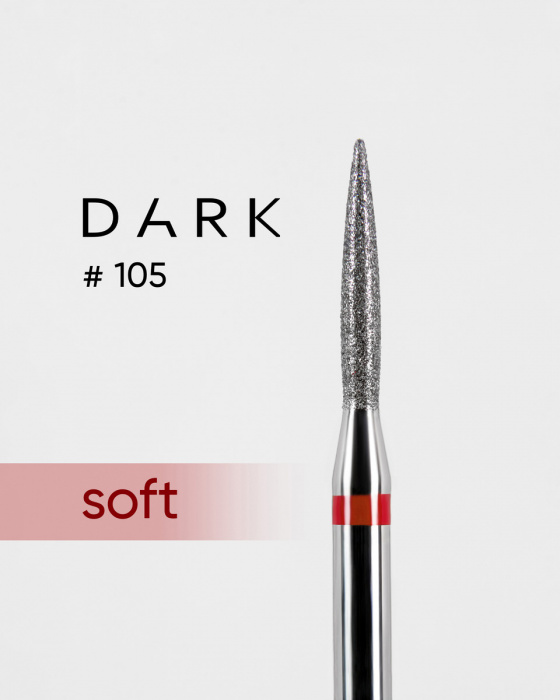 DARK Фреза алмазна №105 червоне полум'я 018
