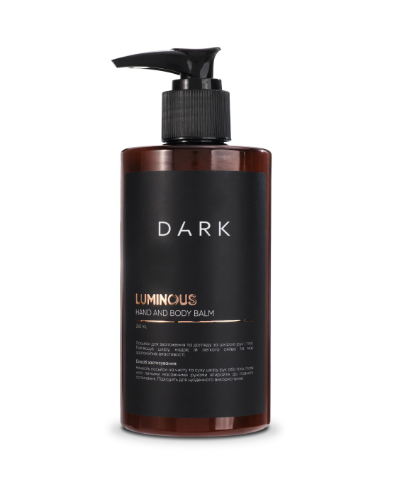 DARK Luminous hand and body balm, 250 ml