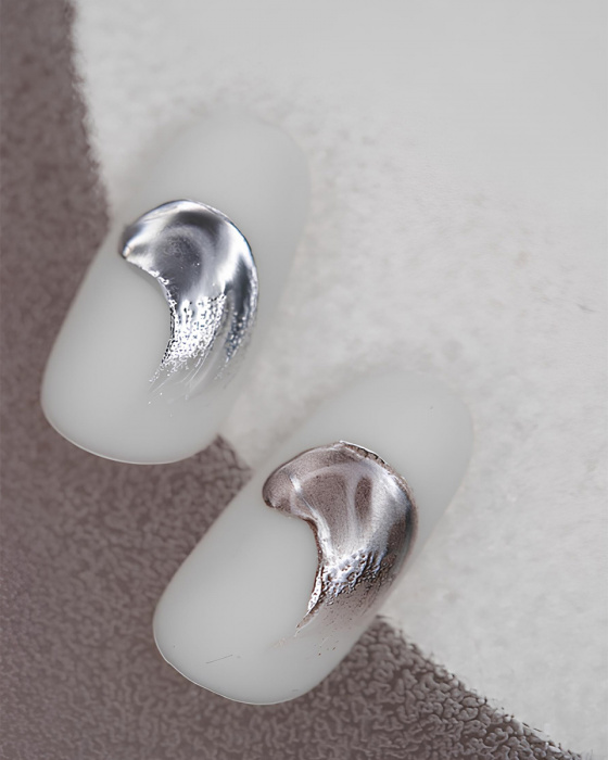DARK Silver metal Gel Paint , 5 г