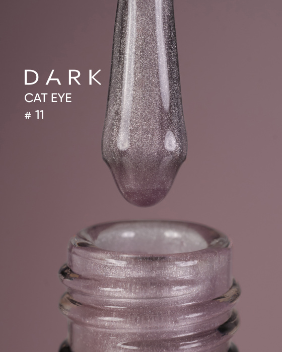 Dark gel polish Cat Eye 11, 10 ml