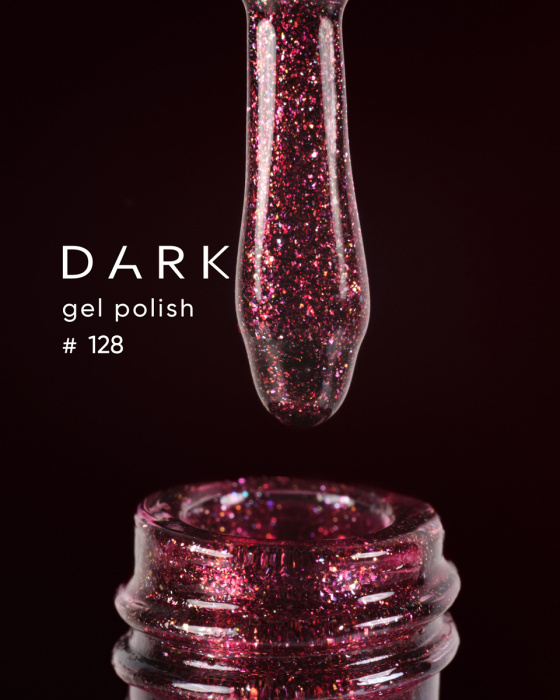 Dark gel polish 128, 10 ml