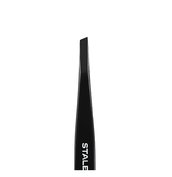Пінцет для брів Staleks Expert Pro  11 type 4 black TE-11/4B (вузькі скошені кромки)