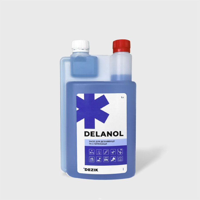 Деланол - 1 л. Засіб для дезинфекції та стерилізації інструментів