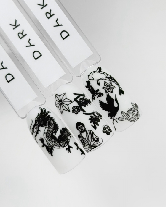 DARK Stamping Polish №01 чорний STICKY, 10 мл