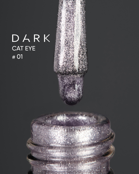 Dark gel polish Cat Eye 01, 10 ml