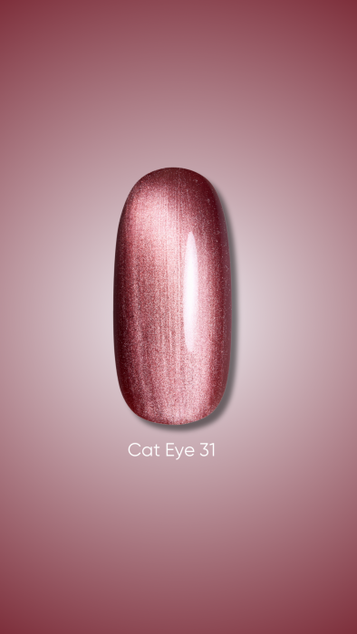 Dark gel polish Cat Eye 31, 10 ml