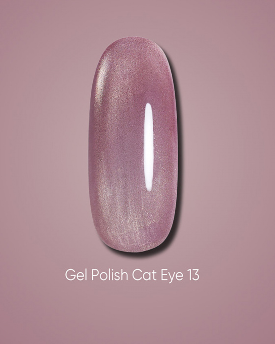 Dark gel polish Cat Eye 13, 6 ml