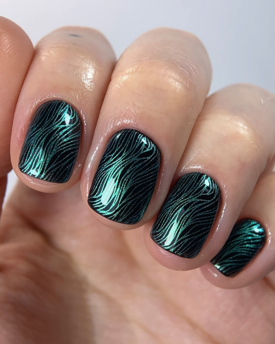 DARK Stamping Polish №47 зелений хамелеон, 10 мл