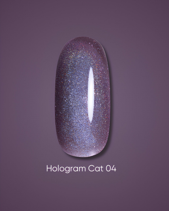 Dark gel polish Hologram cat 04, 6 ml