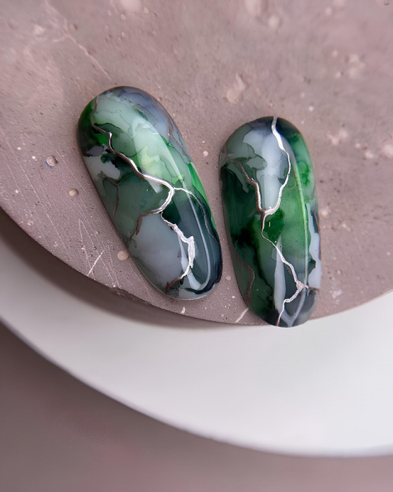 DARK Silver metal Gel Paint , 5 г