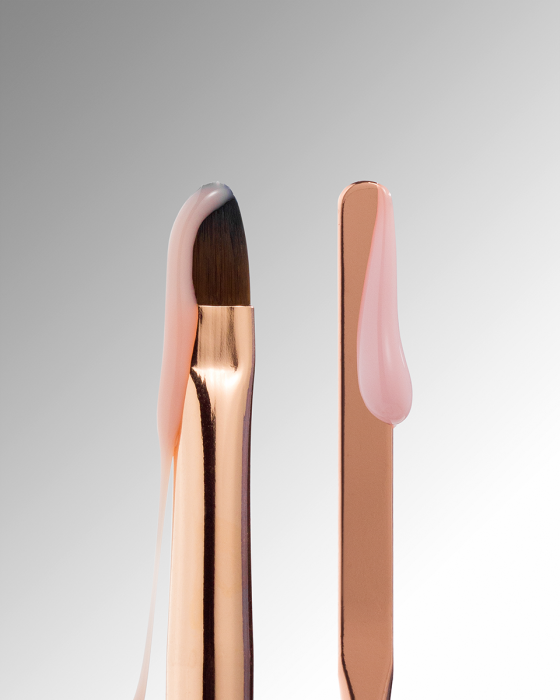 DARK Пензлик двосторонній чорний ( шпатель + заокруглений гель 9 мм )