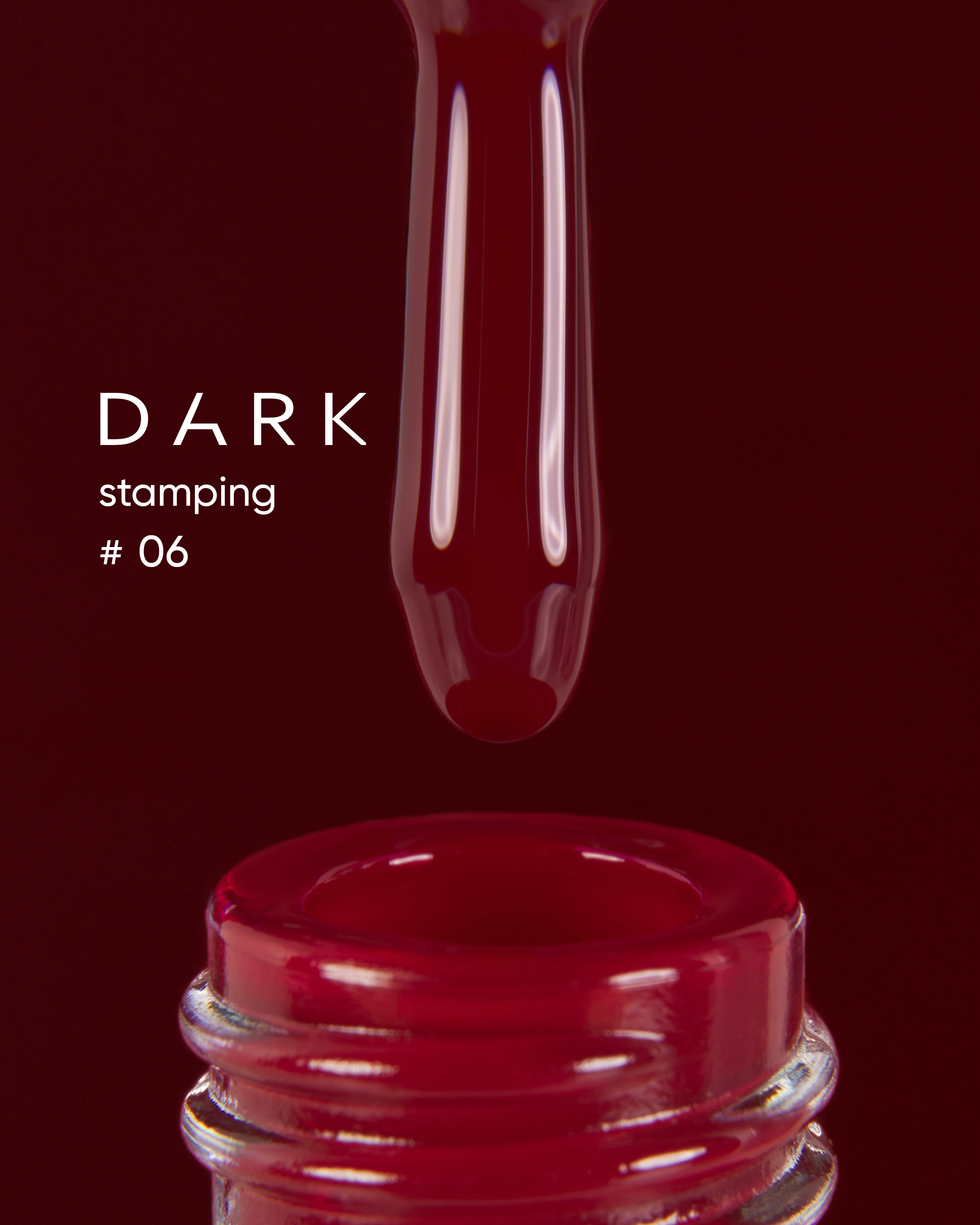 DARK Stamping polish №06 червоний, 8 ml