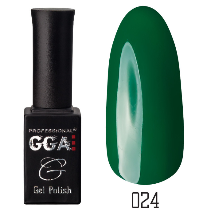 Гель-лак для нігтів GGA №024, зелений 10 мл