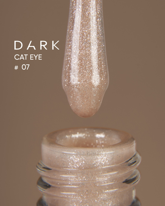 Dark gel polish Cat Eye 07, 10 ml
