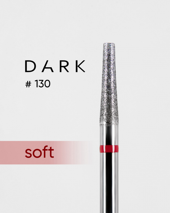 DARK Фреза алмазна №130 червоний усічений конус 025