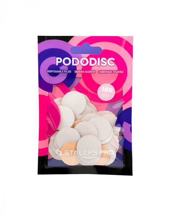 Змінні файли білі для педикюрного диска №03 PODODISC STALEKS PRO M, 180 ГРИТ