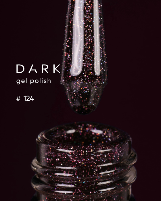 Dark gel polish 124, 10 ml