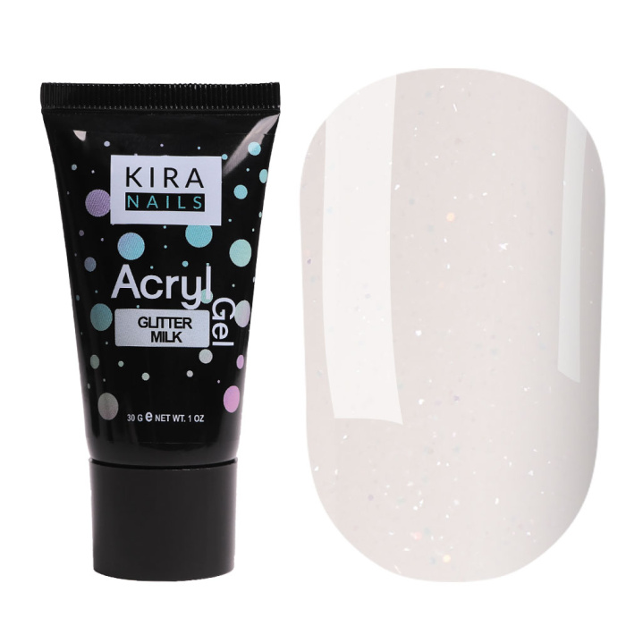 Kira Nails Acryl Gel Glitter Milk, 30 г