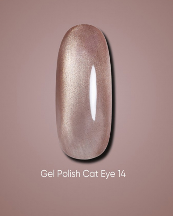 Dark gel polish Cat Eye 14, 6 ml