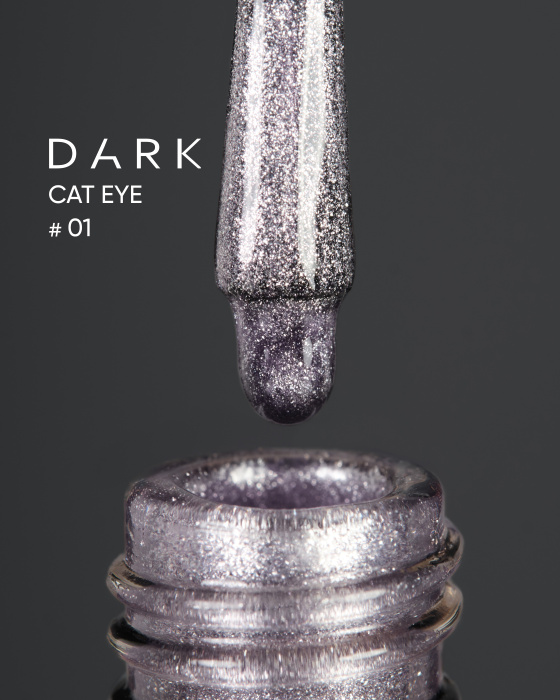 Dark gel polish Cat Eye 01, 10 ml