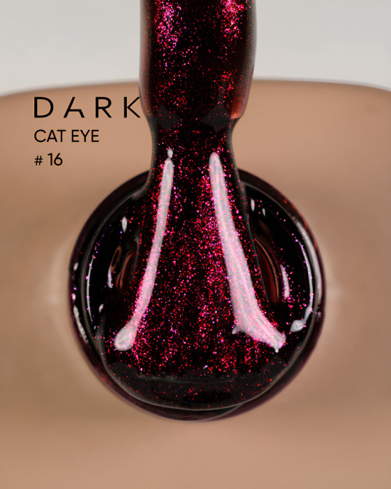 Dark gel polish Cat Eye 16, 6 ml