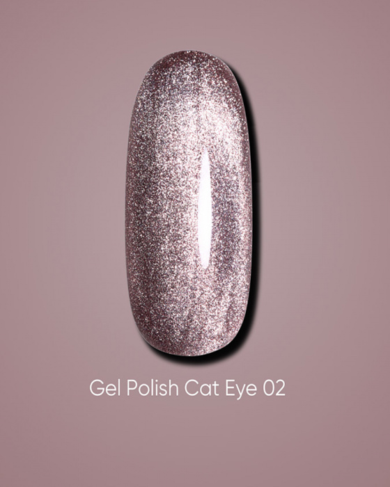 Dark gel polish Cat Eye 02, 10 ml