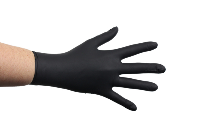 Рукавички нітрилові без пудри нестерильні Safe Touch Advanced  Black, розмір S (100 од.)