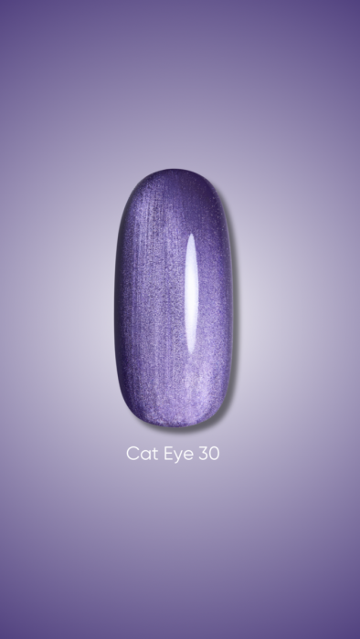 Dark gel polish Cat Eye 30, 10 ml