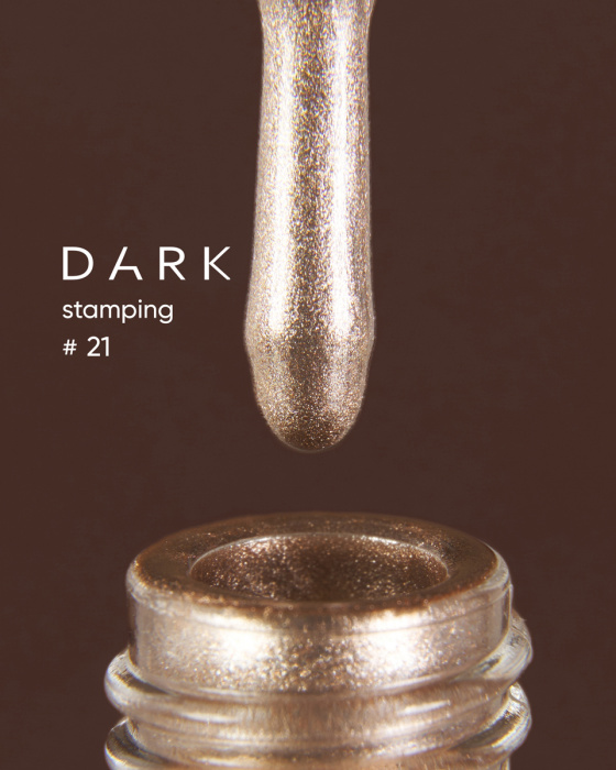 DARK Stamping polish №21 біле золото металік, 10 ml