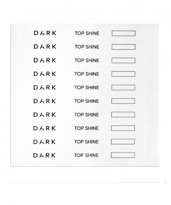 DARK наліпки на тіпси сет з віконцем Top shine