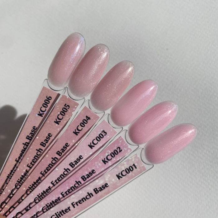 Komilfo KC Glitter Rubber French Base №KC001, 8 мл New Formula