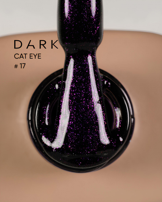 Dark gel polish Cat Eye 17, 6 ml