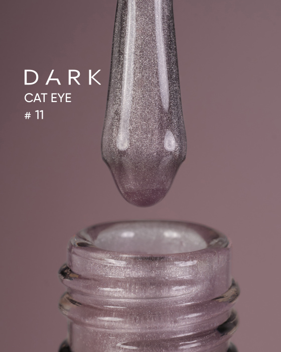 Dark gel polish Cat Eye 11, 10 ml