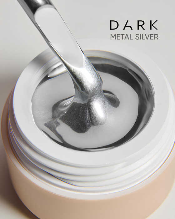 DARK Silver metal Gel Paint , 5 г