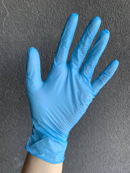 Рукавички MEDIOK нестерильні,нітрилові, неопудрені (блакитн) Розмір M (100 шт/уп)