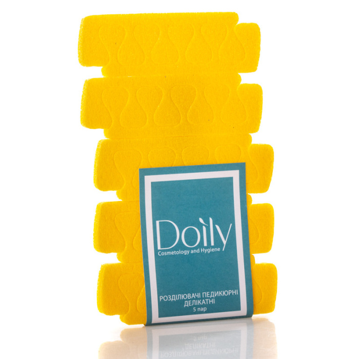 Розділювач для педикюру Doily (5 пар/пач) колір: Жовтий