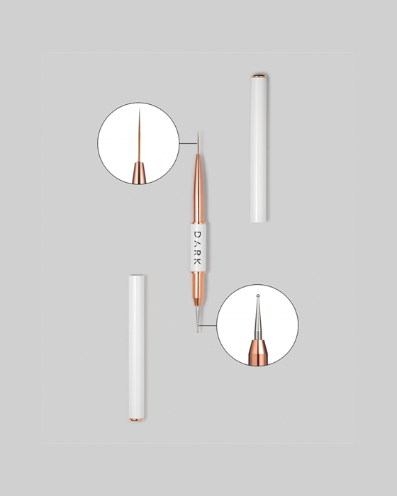 DARK Пензлик двосторонній (лайнер 13 мм + дотс 1,2 мм) (оновлений дизайн)