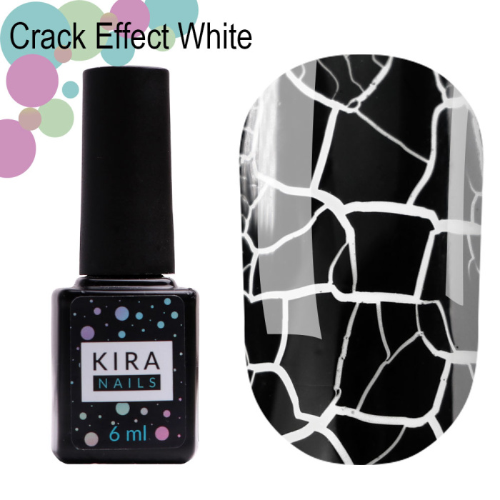 Гель-лак Kira Nails Crack Effect Black, 6 ml
