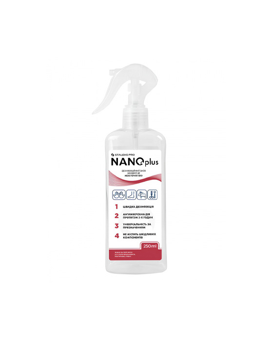 Дезинфікуючий засіб швидкої дії NanoPlus (тригер) Staleks, 250мл