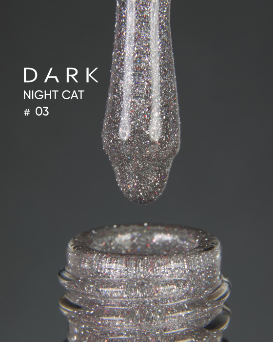 Dark gel polish Night Cat 03, 10 ml